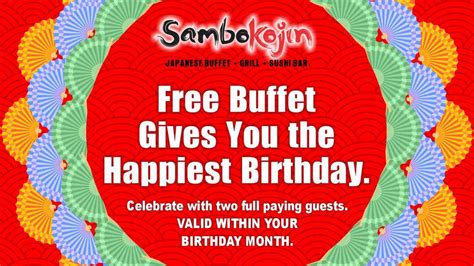 sambokojin birthday promo|sambokojin west ave birthday promo.